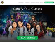 Tablet Screenshot of classcraft.com